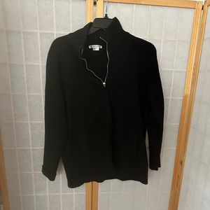 Johnston s cashmere black half zip cashmere swo